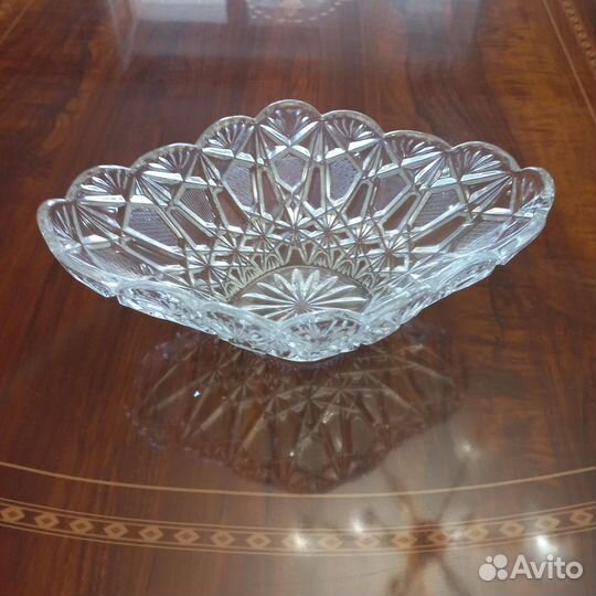 Ваза для фруктов хрусталь СССР