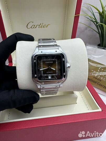 Наручные часы коричневые cartier