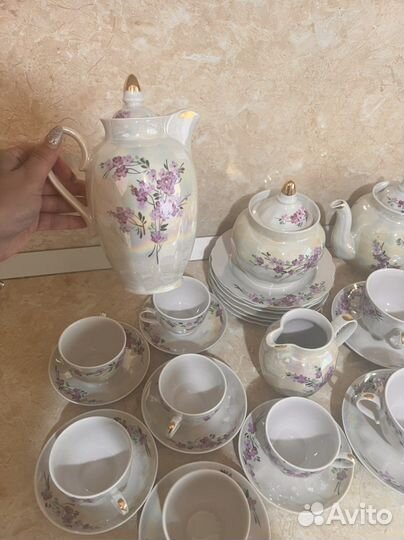 Чайно кофейный сервиз дулево СССР винтаж