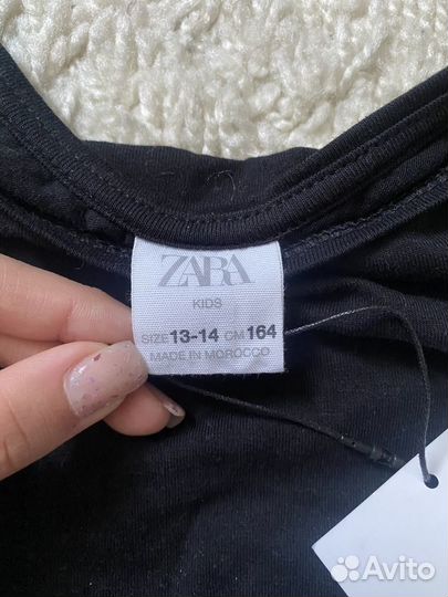 Футболка женская zara черная новая