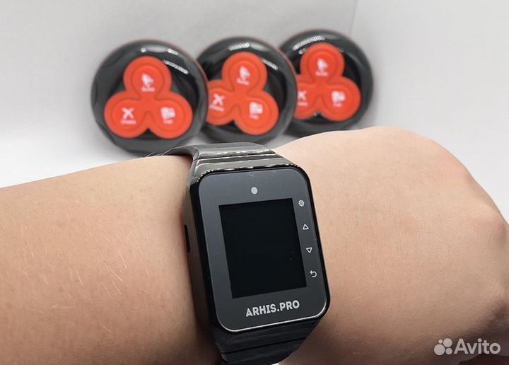 Влагозащищенная кнопка вызова официанта и часы