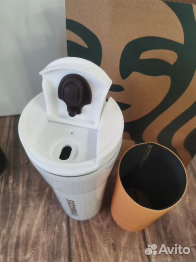 Термокружка starbucks с чехлом