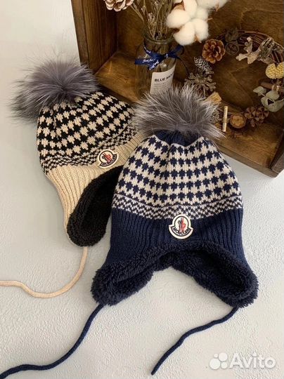 Шапка moncler 1 год до 5 лет новая