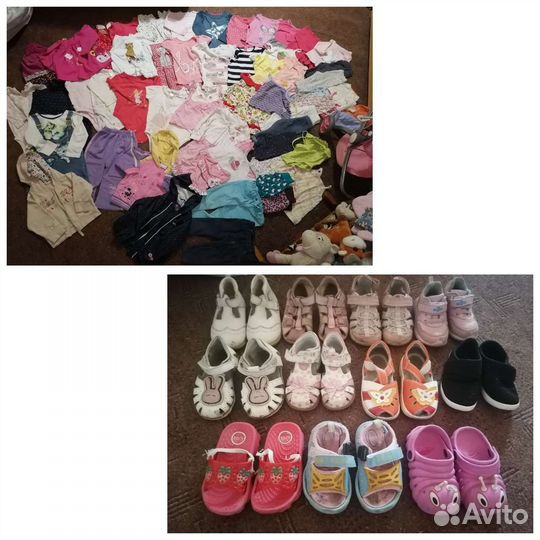 Большой пакет одежды 68-86р +обуви 20-24р