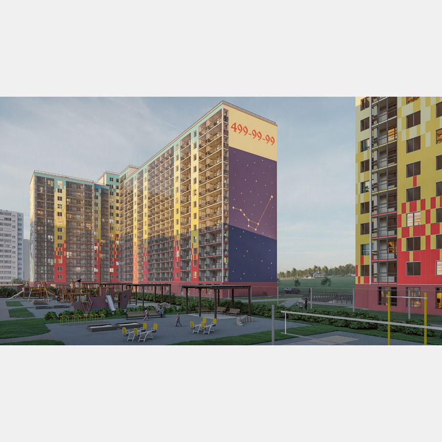 2-к. квартира, 59,9 м², 6/15 эт.