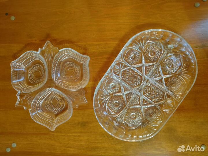 Менажницы,рюмки, бокалы,хрусталь, стекло,ссср
