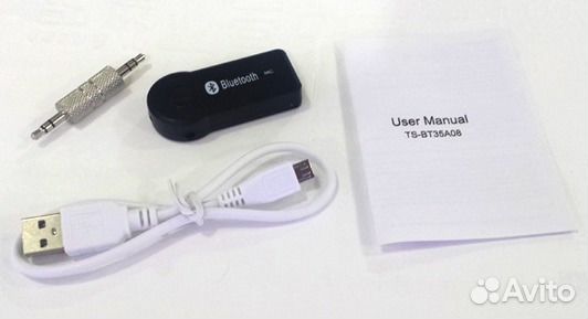 Аудио адаптер Bluetooth AUX в машину, микрофон