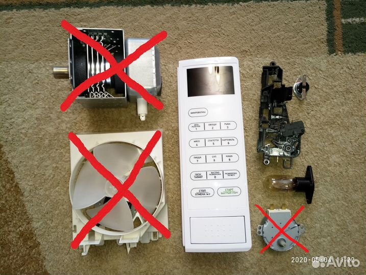 Б/У запчасти микроволновой печи BBK 20MWS-728S/W