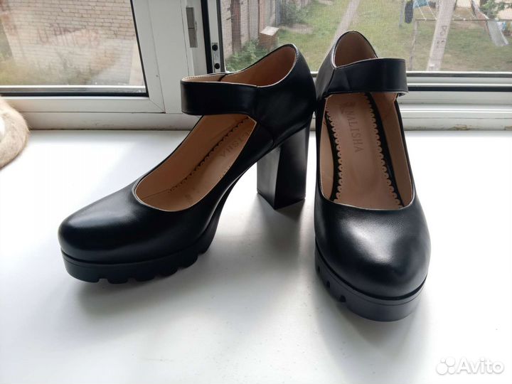 Туфли черные, матовые