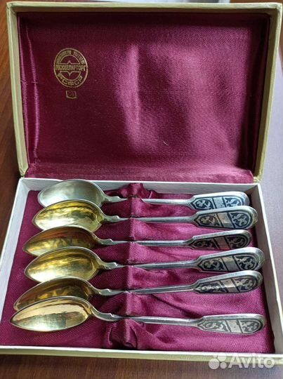 Ложка чайная СССР серебро набор