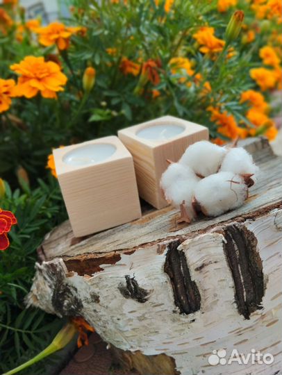 Подсвечник деревянный