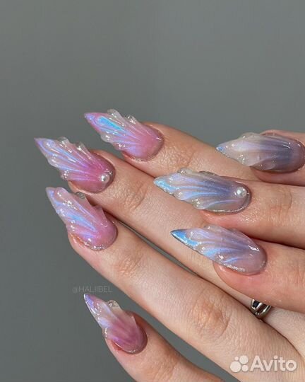 Наращивание ногтей,крейзи дизайн