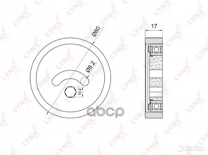 Ролик натяжной приводного ремня PB5026 lynxauto