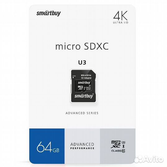 Micro sdxc карта памяти Smartbuy 64GB