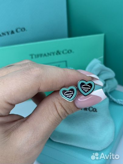 Серьги пусеты Tiffany тифани