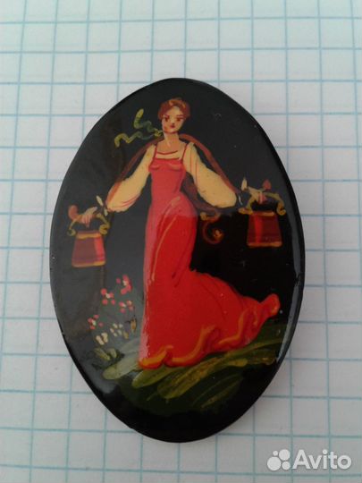 Брошь палех