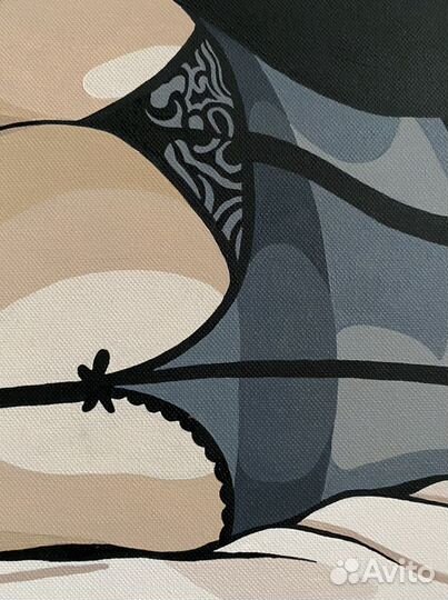 Эротическая картина в стиле поп-арт