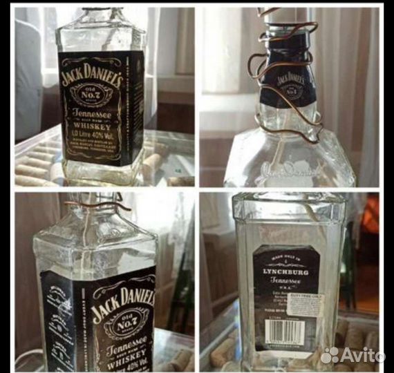 Настольная лампа из бутылки светильник Винтаж