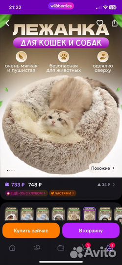 Лежанка для котят и щенков