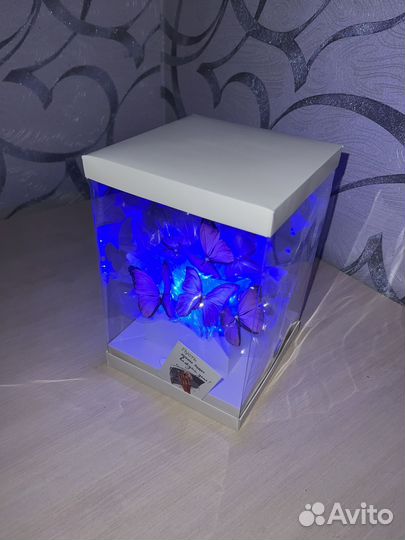 Букет из бабочек в аквариуме(ночник)