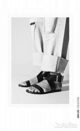 Сандалии кожаные Zara