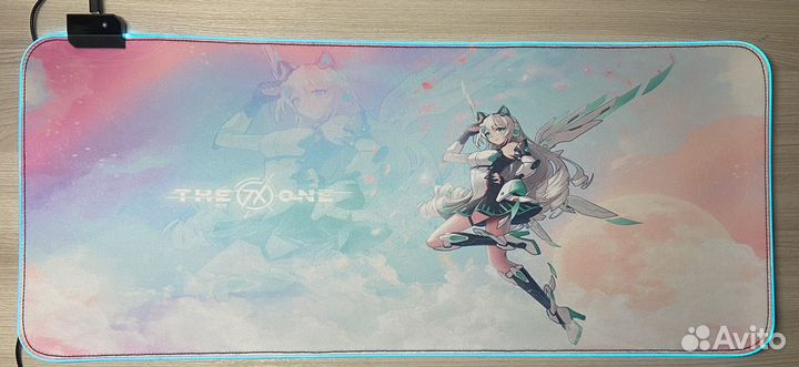 Коврик компьютерный игровой с подсветкой 70х30