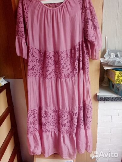 Платье натуральный шелк 50 52