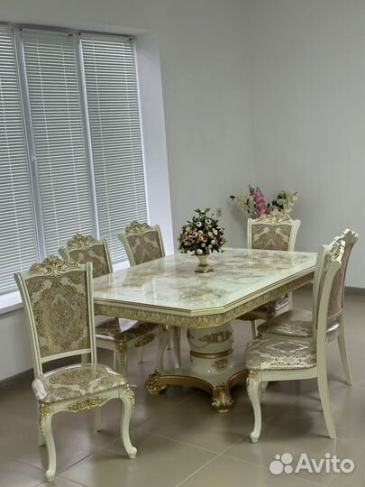 Комплект стол 6 стульев