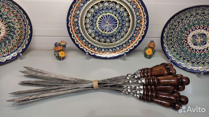 Шампуры с деревянной ручкой 40 и 50 см