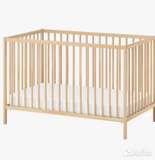 Икеа Кроватка сниглар+матрас скёнаст