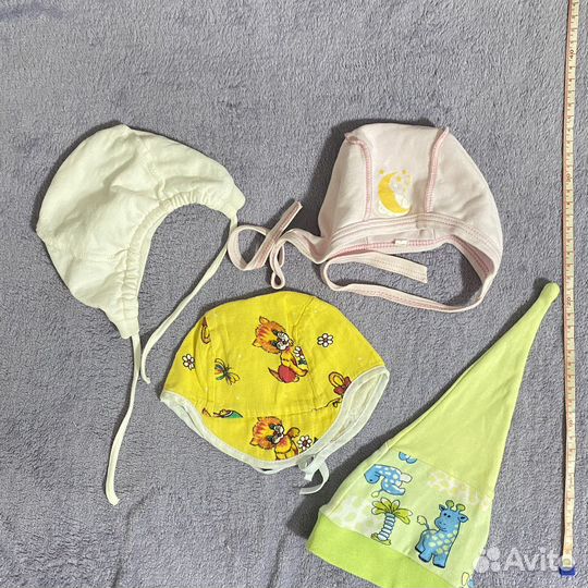 Шапочки, косынки, слюнявчики