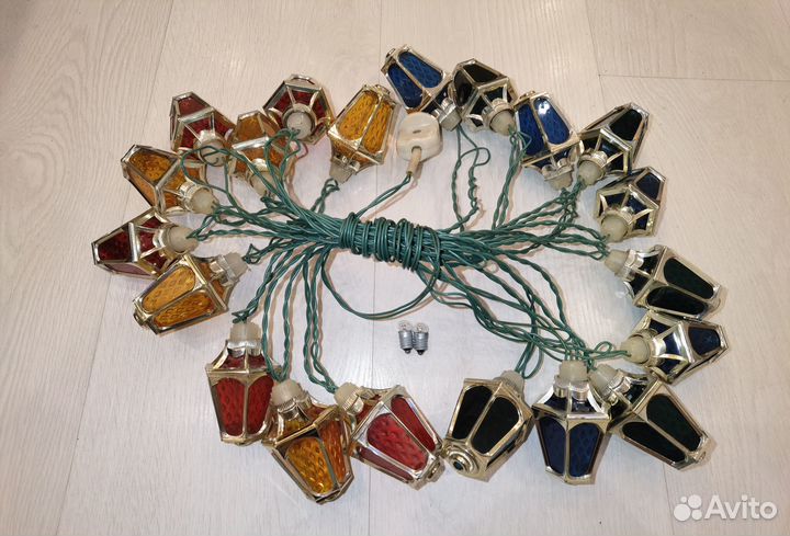 Советская гирлянда Фонарики Радуга 1 СССР