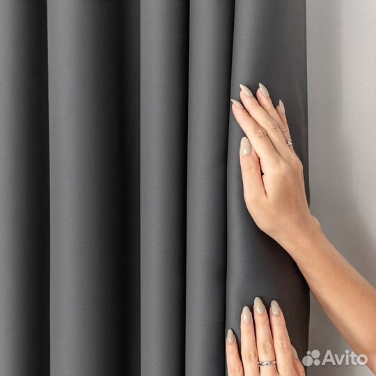 Шторы блэкаут Марсель Темно-серый