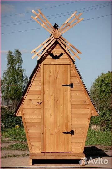 Дачный туалет деревянный SKU002