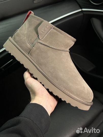 Угги Мужские Ugg Classic Ultra Mini Zip Smoke