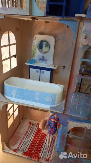 Кукольный домик для барби с мебелью