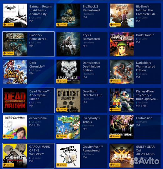 Более 500 игр Playstation Plus Deluхе Подписка PS
