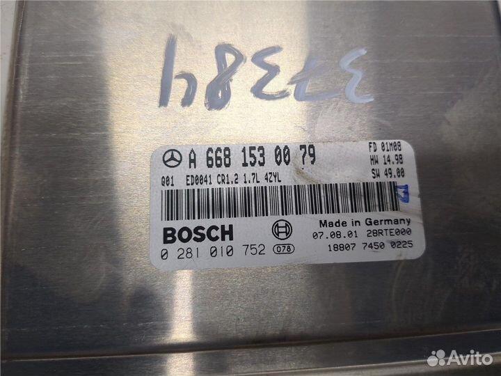 Блок управления двигателем Mercedes A W168, 2001