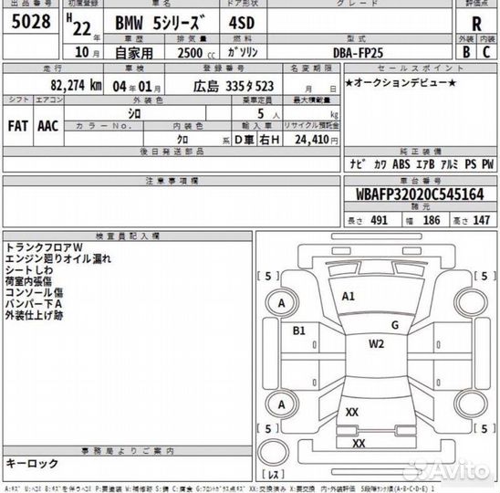 Автомобиль в разбор Bmw 5 F10 2009-2013