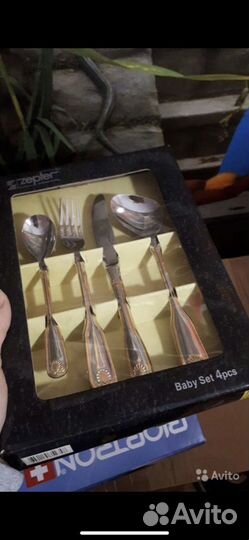 Набор столовых приборов zepter с позолотой