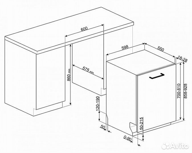 Посудомоечная машина smeg STL66337L