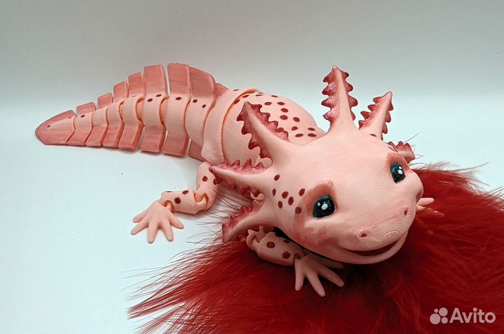 Аксолотль - водяной дракон, подвижная игрушка