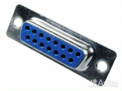 Гнездо DB-15F на кабель+ крепеж