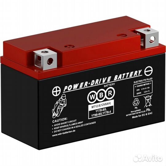 Аккумулятор WBR MT 12-8 ah для мото и скутеров