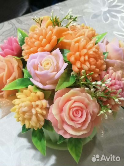 Мыло ручной работы, букеты