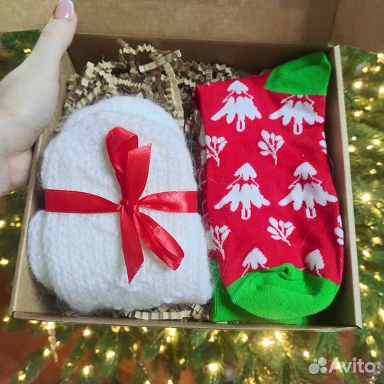 Подарочный набор носки и варежки