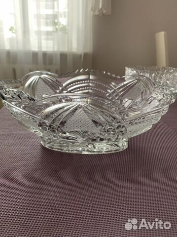Хрустальная салатница конфетница