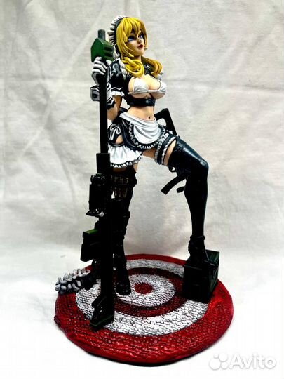 Фигурка Девушка с винтовкой 3D печать (SLA)