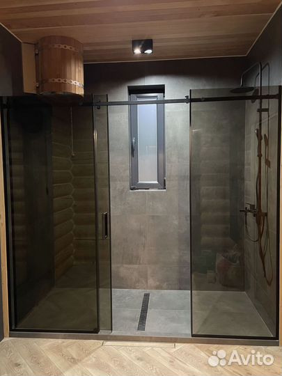 Стеклянная перегородка для душа