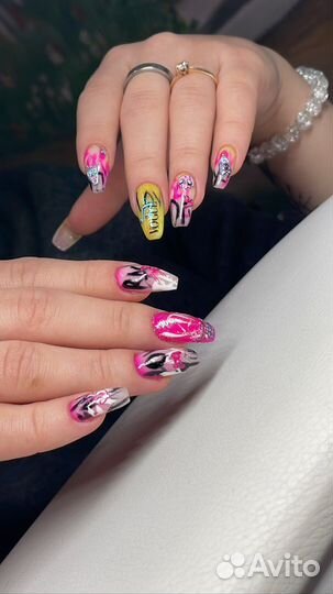 Наращение ногтей, гель-лак, маникюр